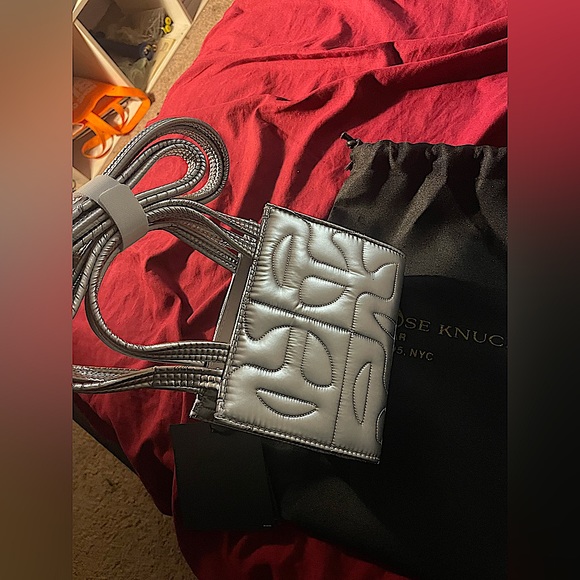 Brand new unused Small Silver Mooseknuckle x Telfar Collab Tote bag for sale - Picture 4 of 4